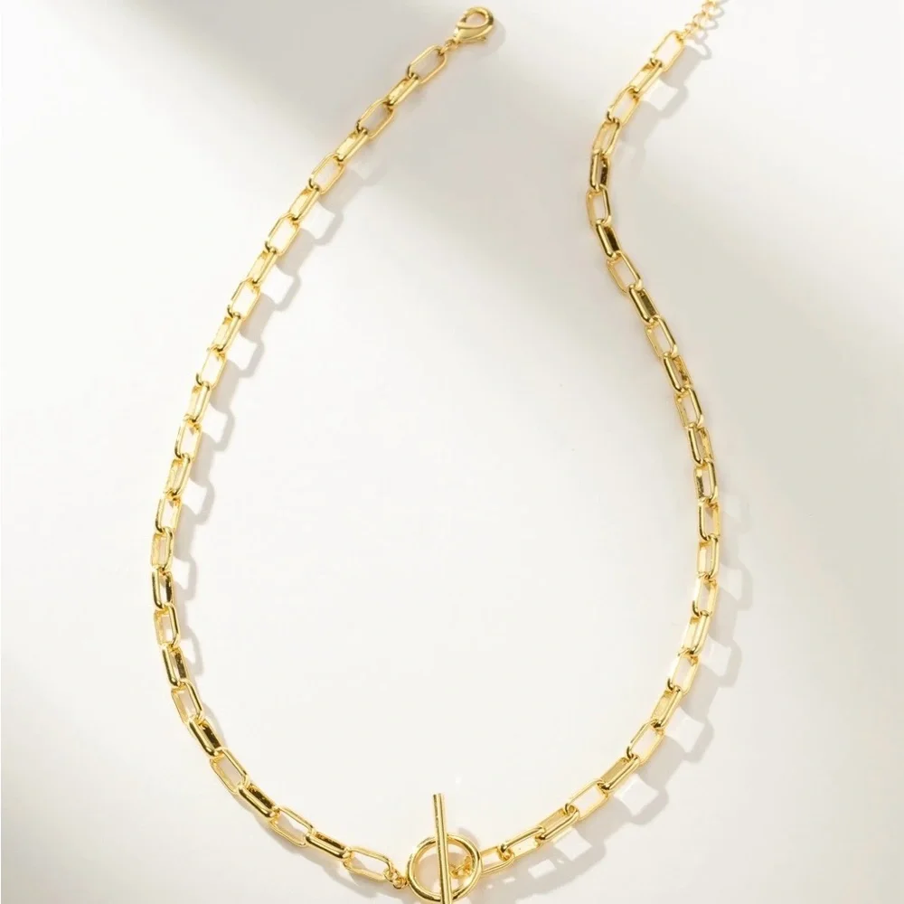 NEW Uncommon James Gold Staple Chain Necklace. - Picture 2 of 4